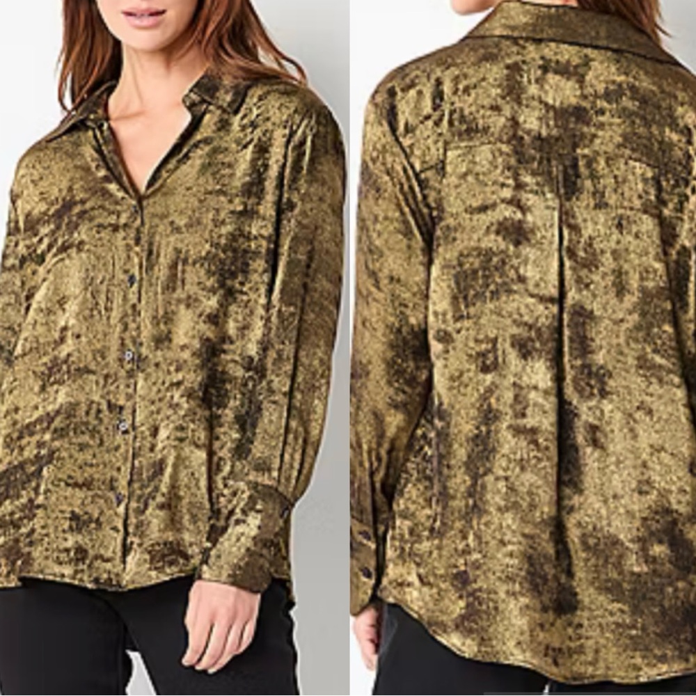 Worthington Button Down Satin Shirt size XXL - Picture 6 of 15